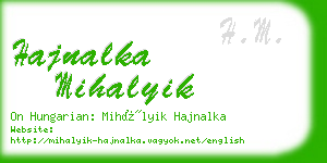 hajnalka mihalyik business card